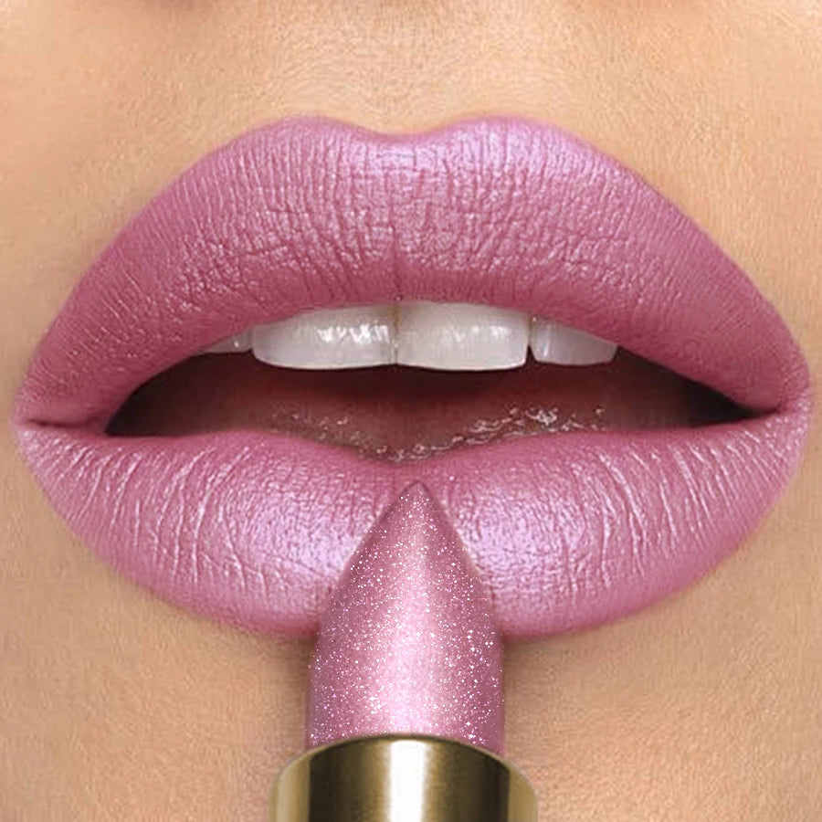 KAFURUX Metallic Glitter Lipstick – 16 Colors, Waterproof