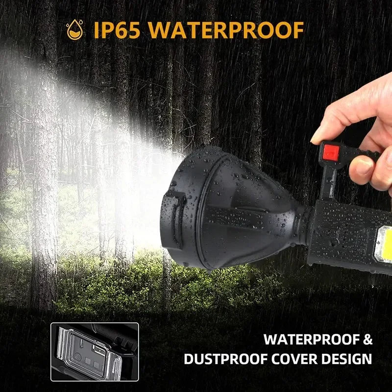 USB Rechargeable Powerful High Power LED Flashlight Waterproof Fishing Lantern TorchSpotlight Searchlight Camping Lamp Oasis Select