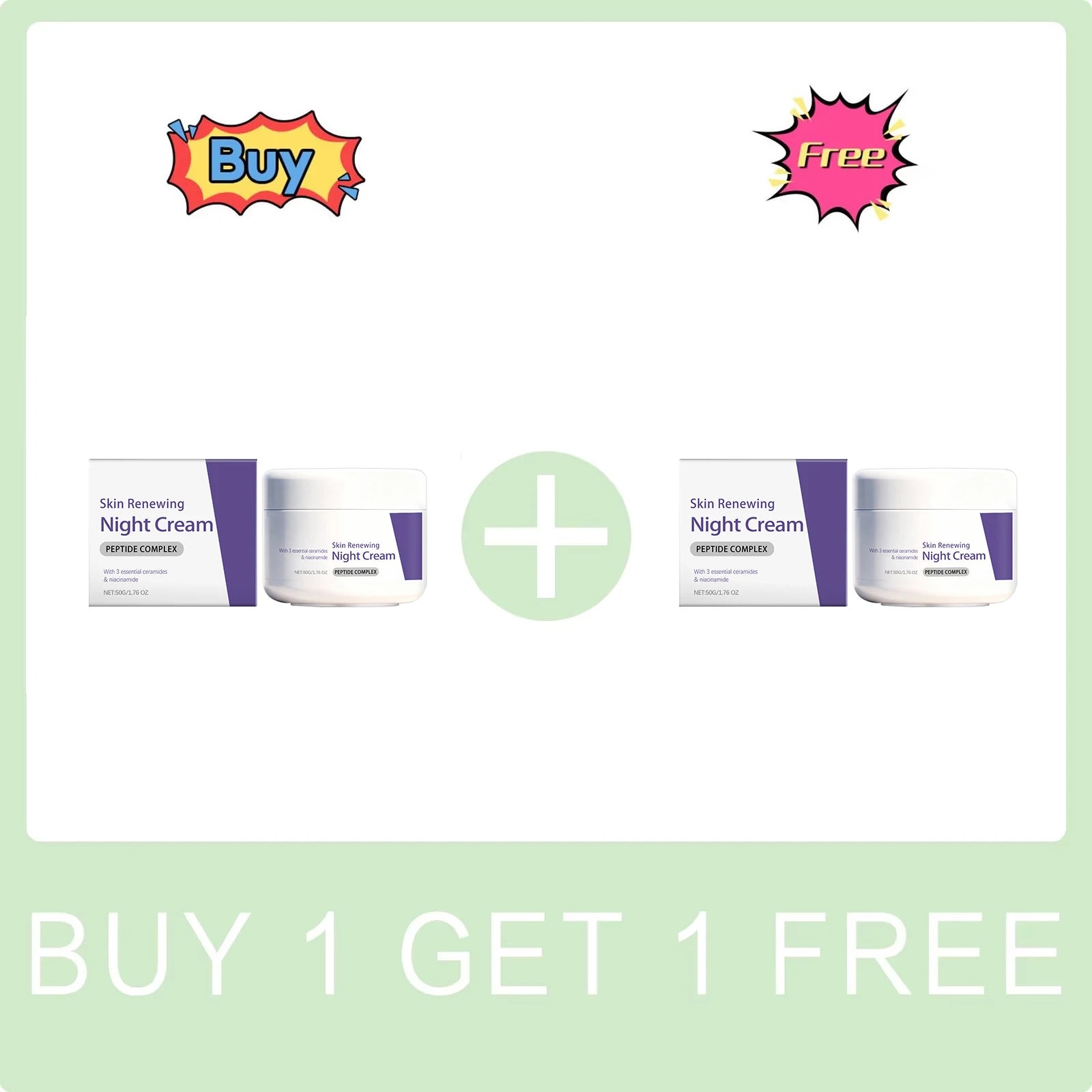 Ceramide Night Cream with Niacinamide – Brightening & Hydrating Night Cream Oasis Select Buy 1 Get 1 Free