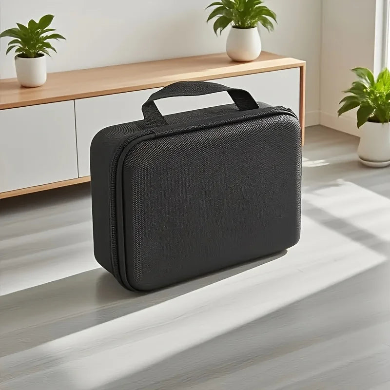 Portable Hard Shell Storage Case With Handle Zippered Makeup Tool Organizer Bag For Travel And Home Fridge Container Basket Oasis Select