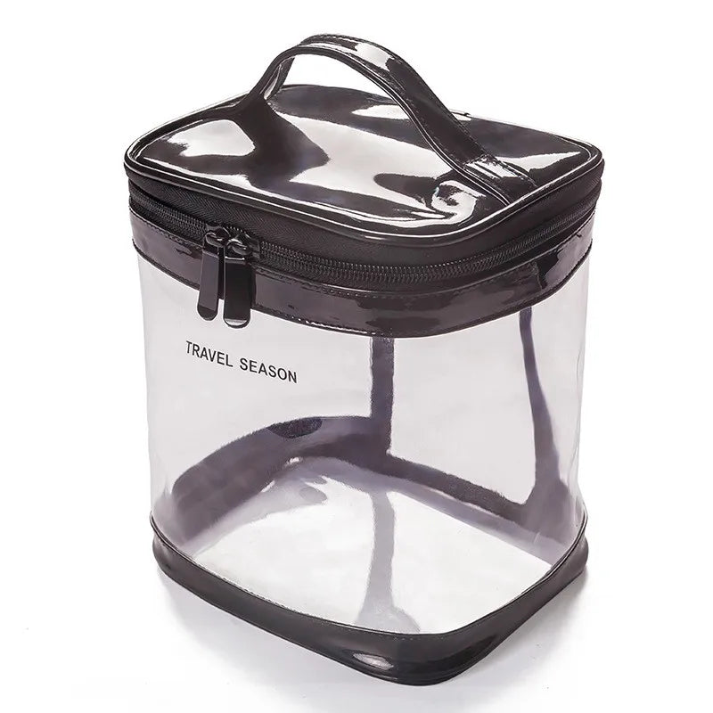Clear PVC Makeup Bag – Large Travel Toiletry Organizer