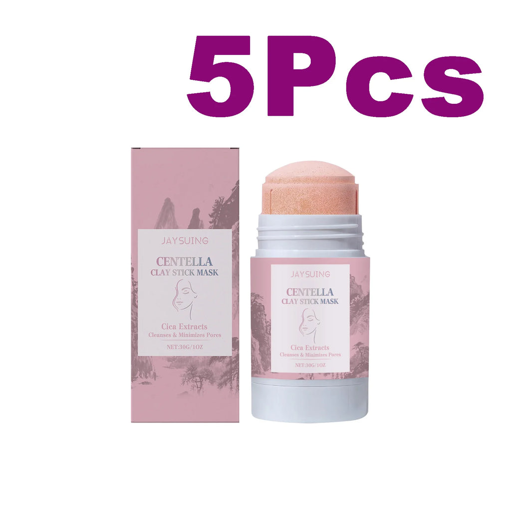 Centella Asiatica Mud Stick Mask Deep Cleansing Pore Minimizer Blackhead Removal Brightening Hydrating Soothing Facial Care Mask Oasis Select 5 x 30g Boxed