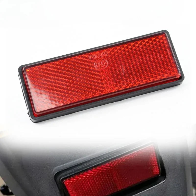 Motorcycle Reflective Plate Scooter Quad Rectangle Reflective Plate Warning Reflector for Universal Yamaha Pit Dirt Bike Oasis Select