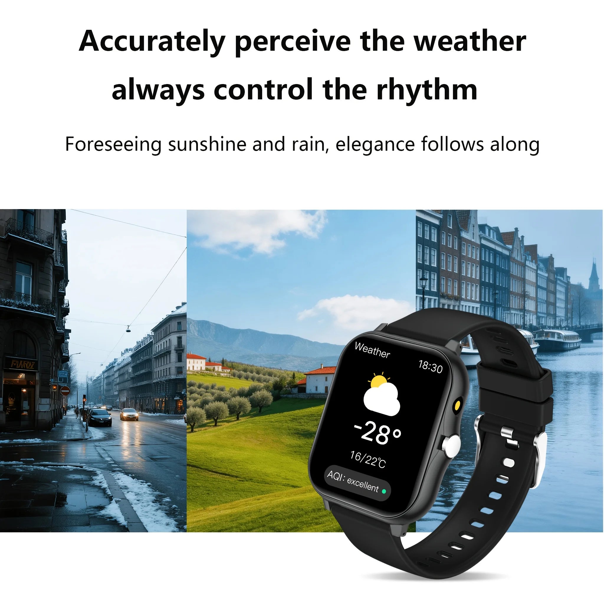 ERUN Full-Touch Smart Sports Watch – Calls, SMS & Activity Track