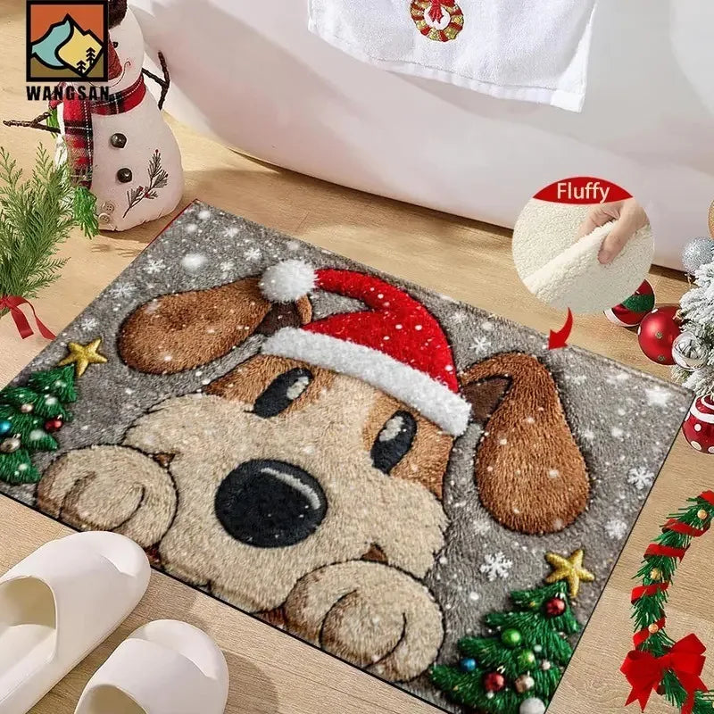 Christmas Carpet Door Merry Christmas Mat Festival Santa Claus Outdoor Decorations Home 2025 Navidad Xmas Ornament New Year 2026 Oasis Select