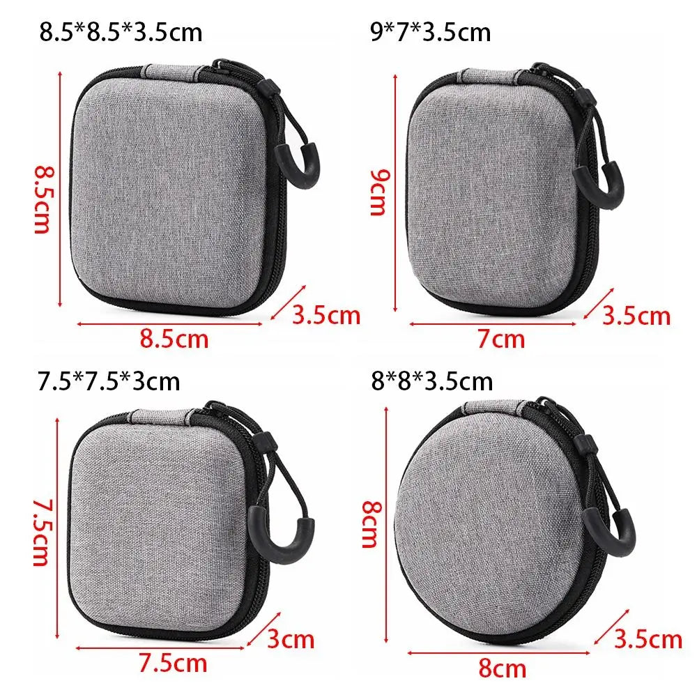 1Pc EVA Storage Bag Earphone/Phone/Charging Cable Pouch Carrying Bag Mini Zipper Earphone Case Portable Digital Accessories Oasis Select