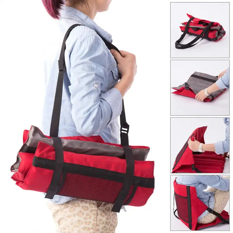 Foldable Outdoor Cushion Chair With Backrest Portable High Quality Oxford Cloth Adjustable Folding Seat Dropshipping Oasis Select