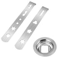 3-Pc Stainless Steel Cookie Press Attachment for Size 5 Grinder