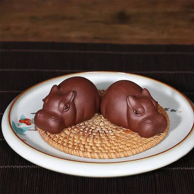 Zisha Tea Pet Wethy And Generous Creative Sculpture Ornament Tea Play Craft Decoration Чайные Украшения Oasis Select