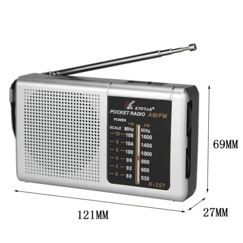 SW/AM/FM Battery Operated Telescopic Antenna Digital Radio Built-in Speaker Portable Mini Radio for Indoor Outdoor Emergency Use Oasis Select