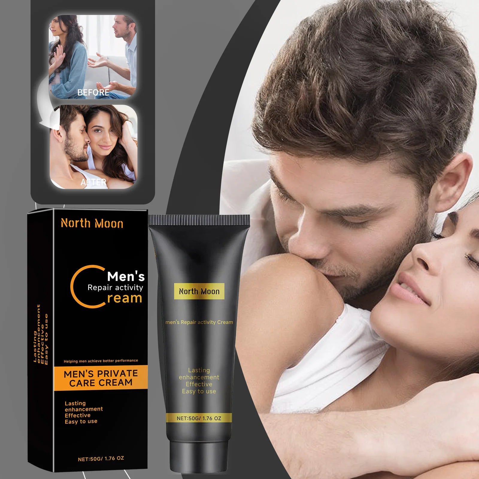 Men's Body Care CreamMen's Endurance Boosting Body Massage CreamLong-Lasting Strengthening & Invigorating Care Cream Oasis Select