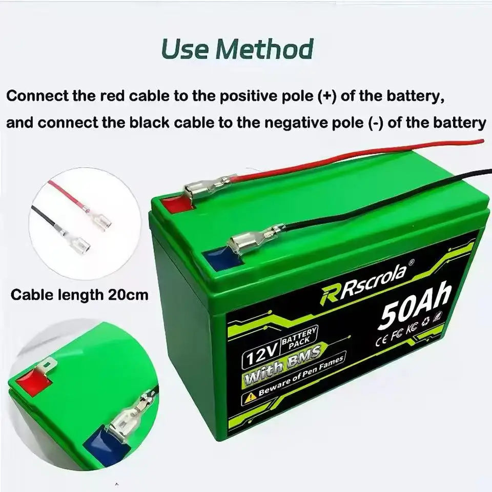12V 50000mAh 18650 Rechargeable Li-ion Battery 3S5P 3S6P 3S7P，with Charger，For Sprayer, Kids Car, Scale, Access Control Oasis Select