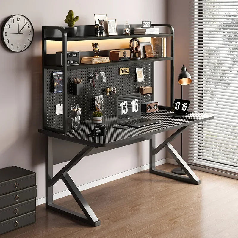 Multi-functional Computer desk Desktop with hole board Desk bookshelf Integrated table Bedroom Home office workbench Durable Oasis Select