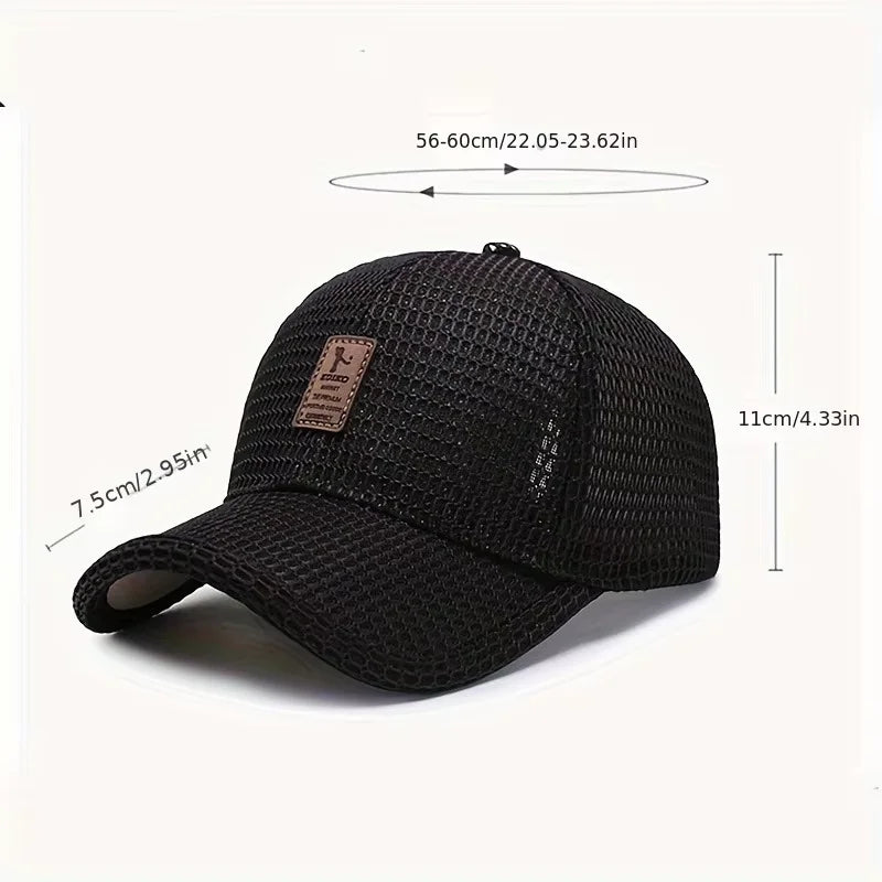 1pc Breathable Mesh Baseball Cap, Adjustable Quick-Dry Trucker Hat for Men Women, Summer Outdoor Casual Cap, Baseball cap Oasis Select