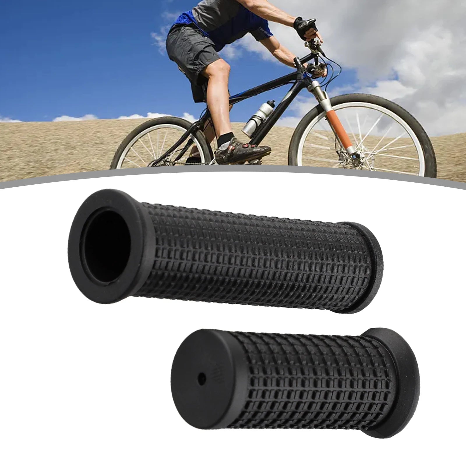 Bicycle Handlebar Grips TPR Rubber For Twisting Shifter Mountain Bike 22.2mm Bardurable Practical Bicycle Accessories Oasis Select
