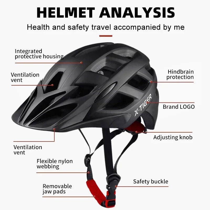 X-TIGER Bicycle Helmet Integrally-molded Mountain Bike Helmet Ultra-light Racing Cycling Helmet outdoor Bicycle Safety helmet Oasis Select