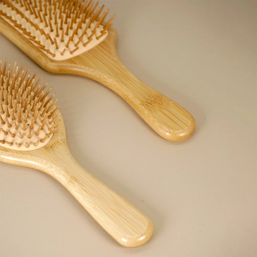 Bamboo Hair Brush Detangling Brushes for Scalp Massage Hair Care Suitable for All Hair Types Ideal for Daily Grooming Routine Oasis Select