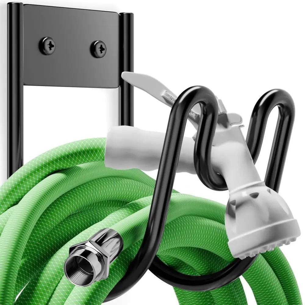 Rust Proof Garden Hose Holder Wall Mount Durable Flex Hose Hanger Heavy Duty Extension Cords Storage Metal Wire Holder Outdoor Oasis Select