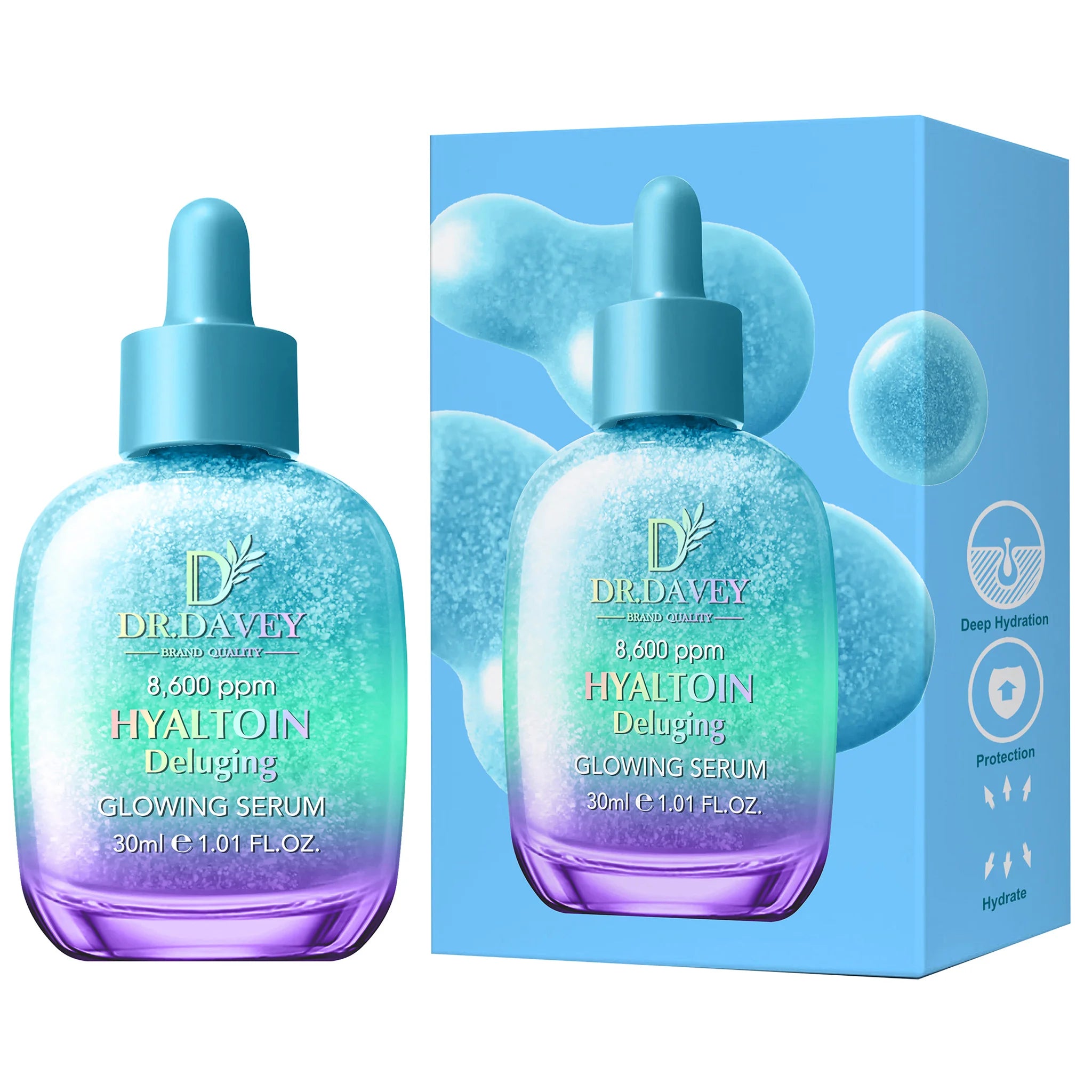 DR.DAVEY 30ml Hyaluronic Glow Face Serum | Unisex Moisturizer