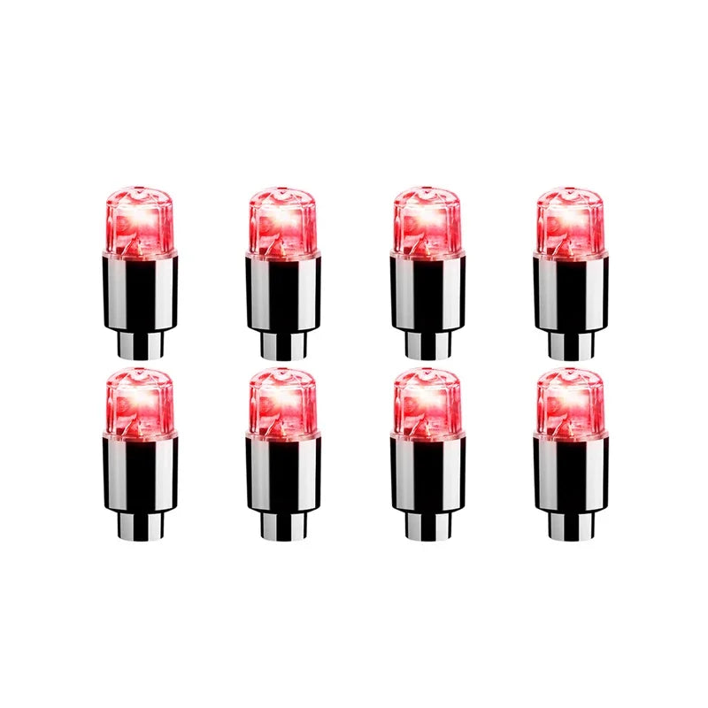 2/4/8Pcs Tire Valve Cap Lights Durable Tire Lights For Car Air Valve Caps With Lights For Motorcycles Bicycles Electric Vehicles Oasis Select 8Pcs Red
