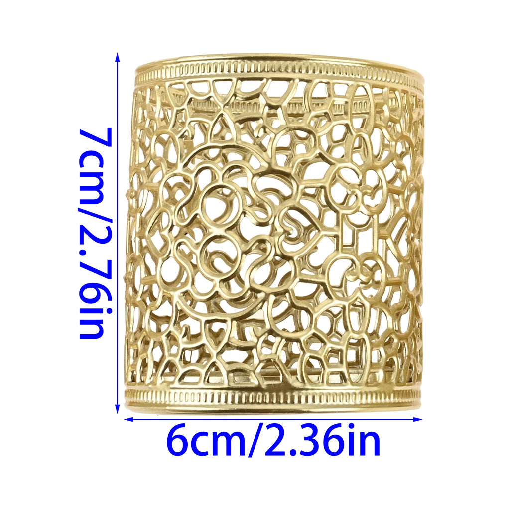 Fits for Decorating Candlelight Dinners or Weddings Create Romantic Atmosphere 1Pc Golden Geometric Hollow Iron Candle Holder Oasis Select Type B