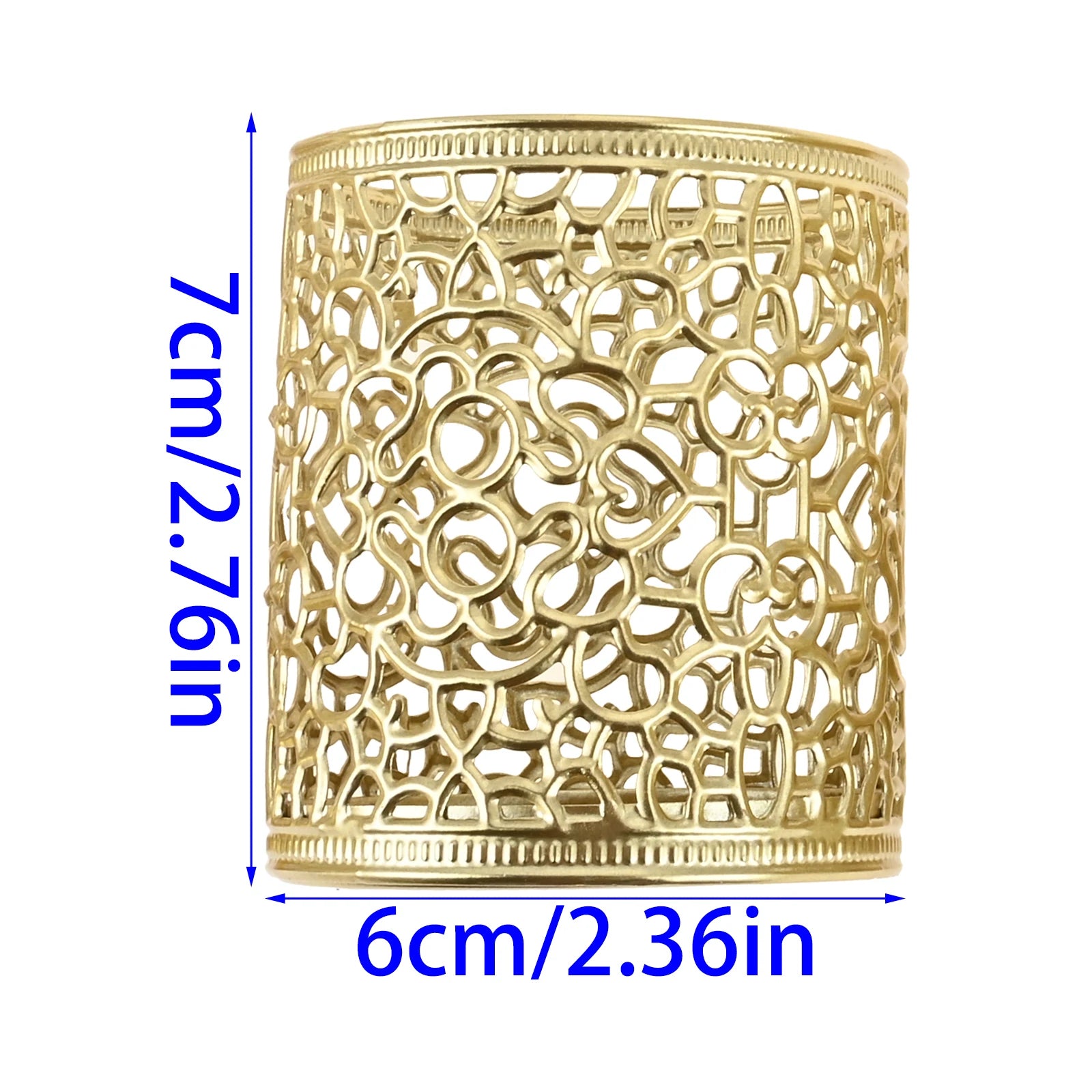 Fits for Decorating Candlelight Dinners or Weddings Create Romantic Atmosphere 1Pc Golden Geometric Hollow Iron Candle Holder Oasis Select Type B
