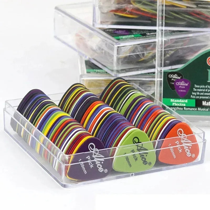 10/30/60pcs Guitar Picks With Storage Box ABS Picks Plectrums For Electric Acoustic Guitar 6 Thickness Guitar Parks Accessories Oasis Select