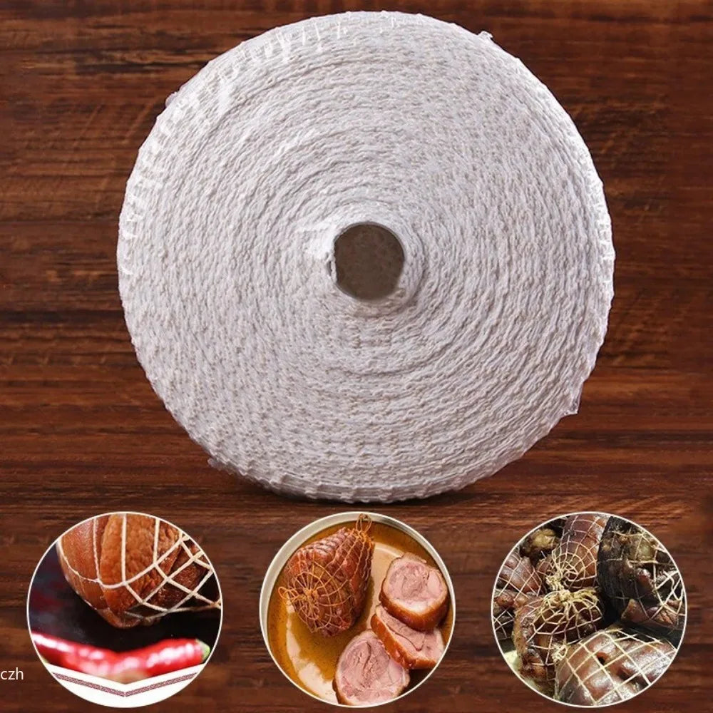3-meter cotton meat net, ham sausage net, slaughter rope, sausage roll, meat cooking tool, hot dog sausage, sausage casing packa Oasis Select