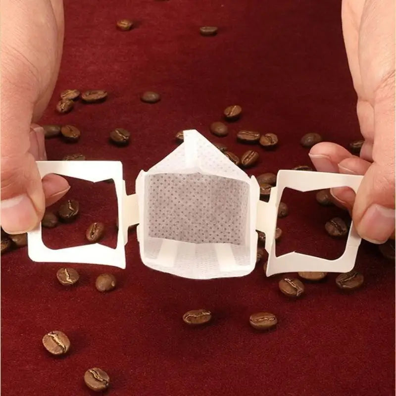 Disposable Hanging Ear Coffee Filters Food Grade Biodegradable 25/50 Pcs Portable for Home Office Travel Camping Oasis Select