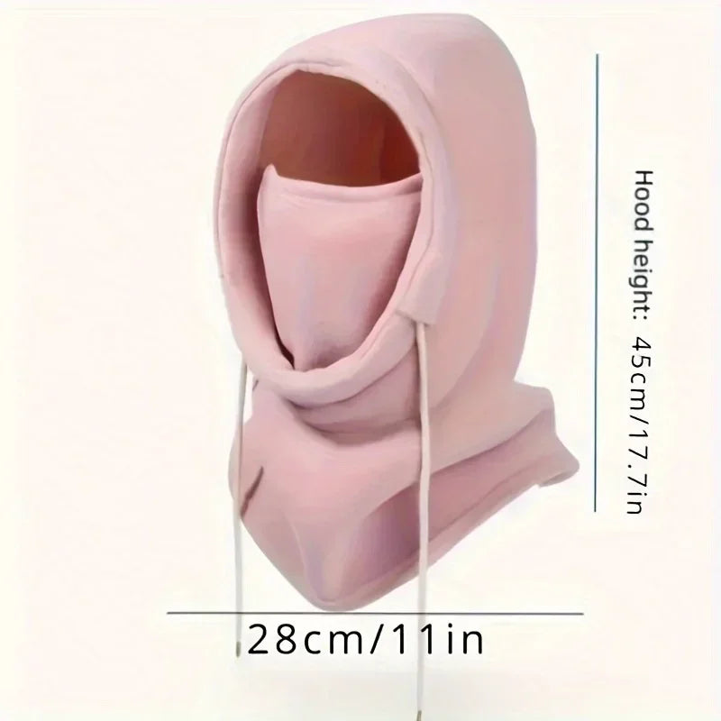 Unisex Winter Balaclava Knit Hood - Windproof Mask with Drawstring, Motorcycle Riding Headgea Warm Knitted Cap Cold Weather Oasis Select