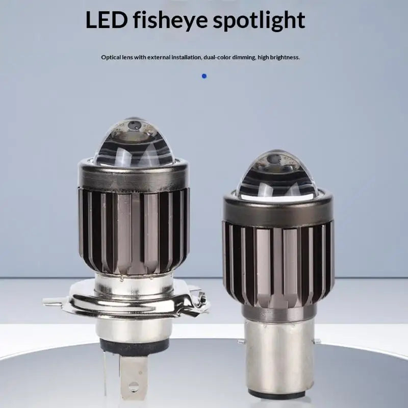1Pcs Universal Motorcycle H4/BA20D Headlight Hard Light Led Light Motorbike Lamp Ultra-Long Illumination Distance Oasis Select