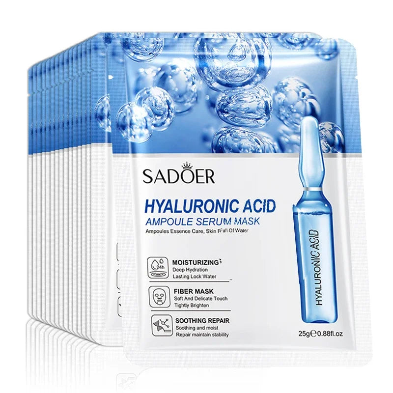 SADOER Hyaluronic Acid Sheet Masks 10-Pack – Hydrating Face