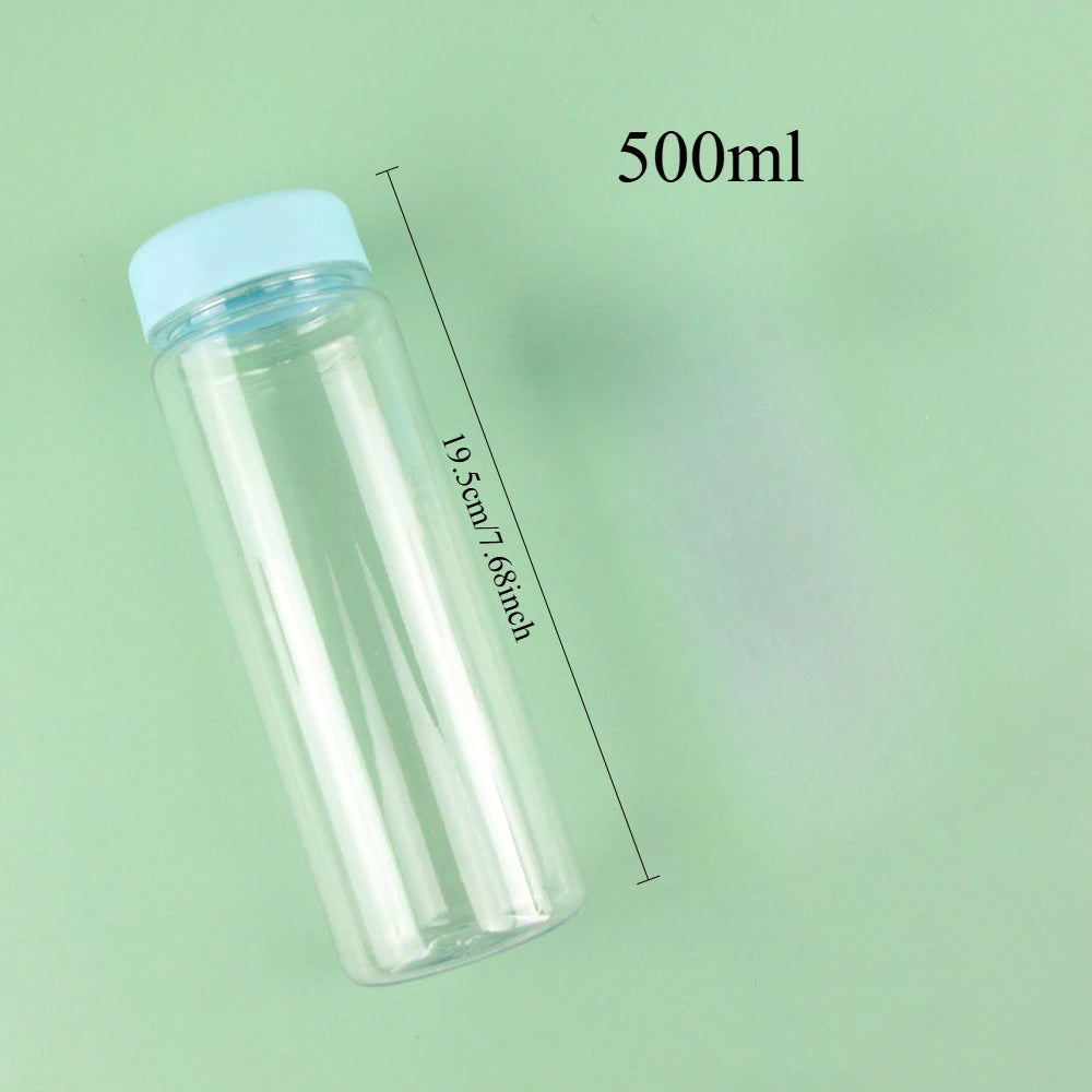 500ML Transparent Water Bottle, Portable Water Cup with Strap for Outdoor Sports Fitness, Travel Fashion Bottle Water Bottle Oasis Select Navy Blue