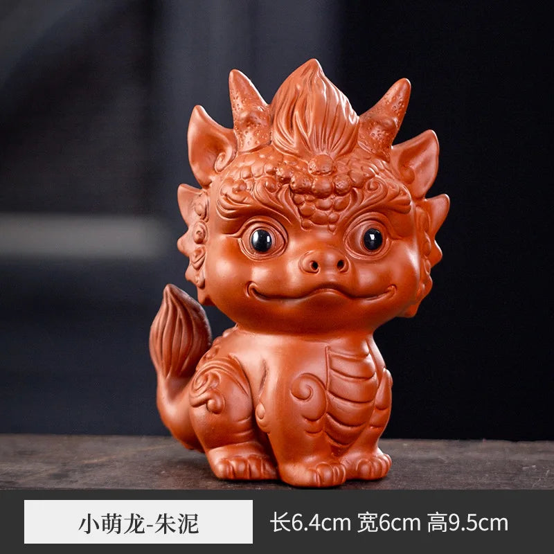 Lucky Purple Clay Cute Pixiu Tea Pet Ornament Premium Nurturable