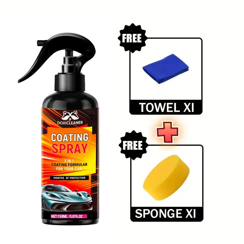 DOXICLEANER 3-in-1 Car Coating Spray – Polish, Shine & Repair Car Detailing Spray Oasis Select 150ML Paint Cleaner 1