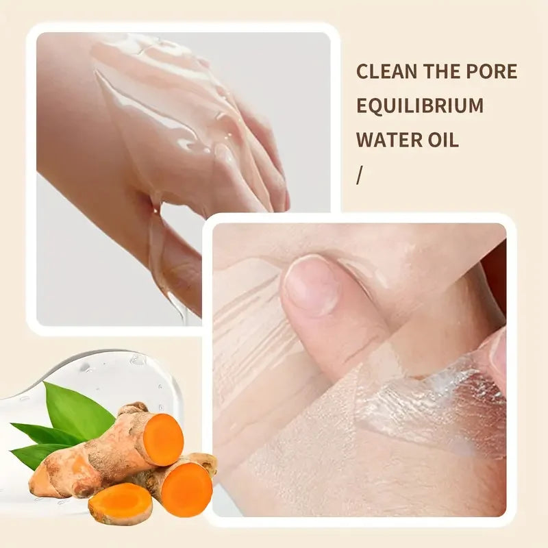 Kojic Acid Turmeric Overnight Peel Off Mask 100ml Hydrolyzed Collagen Brightening Skin Firming Korean Facial Treatment Oasis Select