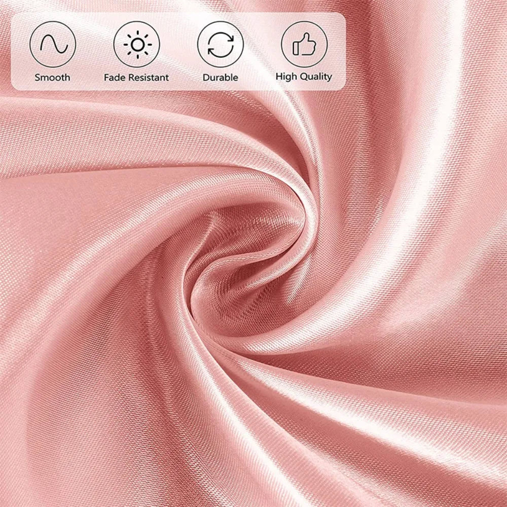Round Satin Tablecloth | Imitation Silk Banquet Table Cover Satin Tablecloth Oasis Select