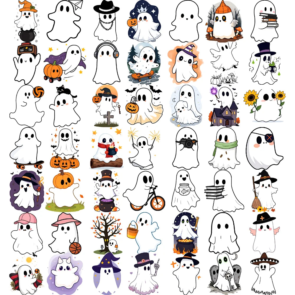 54pc Halloween Temporary Tattoos – Ghosts & Pumpkins