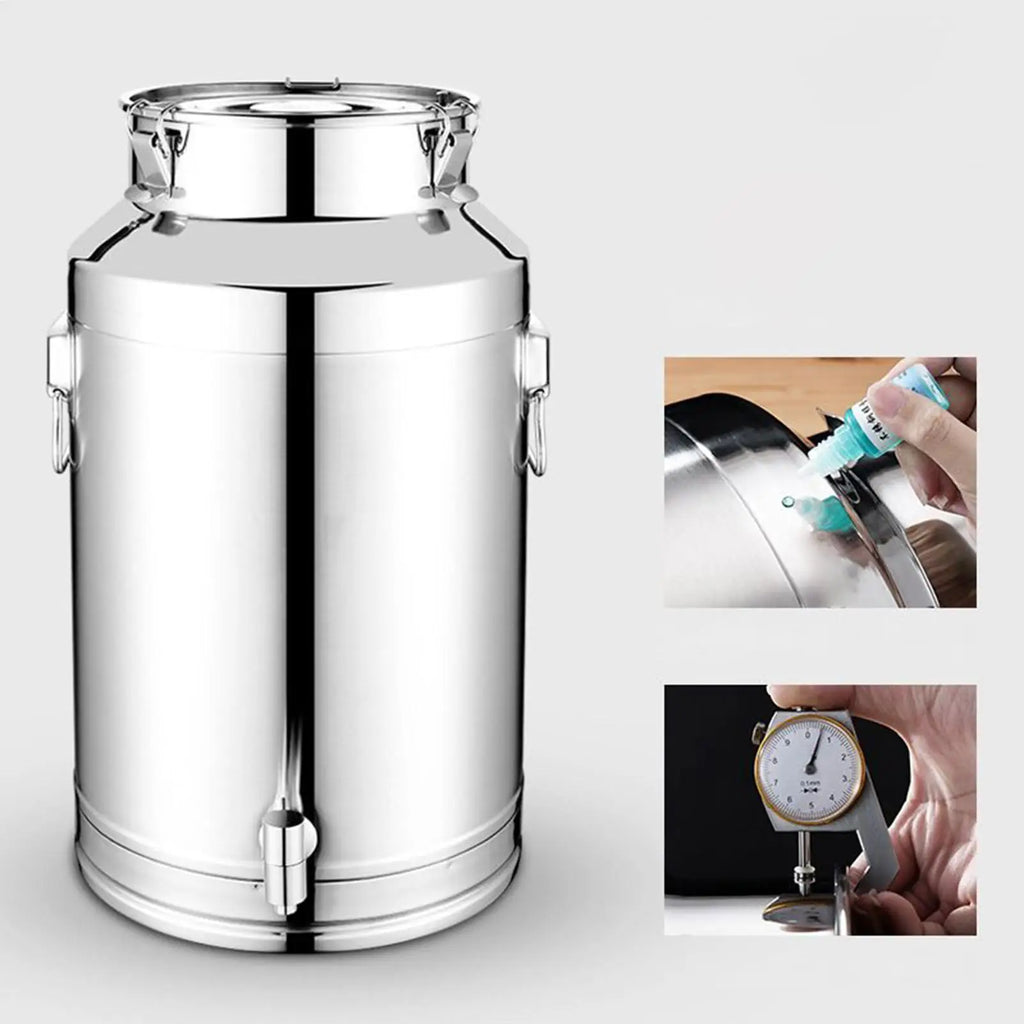Grease Container for Kitchen 5L/9L/14L Stainless Steel Airtight Kitchen Utensils with Lid Airtight Storage Container for Beer Oasis Select