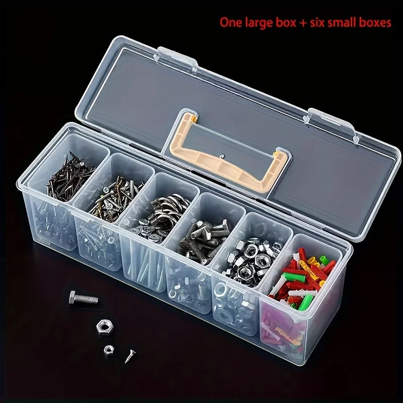 Set of Storage Boxes for Tools, Featuring Multiple Compartments And a Design for Organizing Screws And Additions. Oasis Select