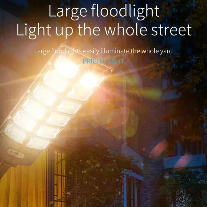 Outdoor Solar LED Lights Waterproof 8000 Lm Super Bright Wall Lamp With Motion Sensor Remote Control Garden Street Light Oasis Select