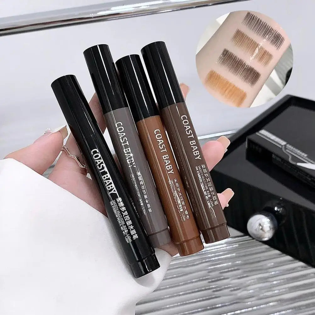 BIOAOUA 4-Pronged Waterproof Liquid Eyebrow Pencil – Long-Lasting Liquid Eyebrow Pencil Oasis Select