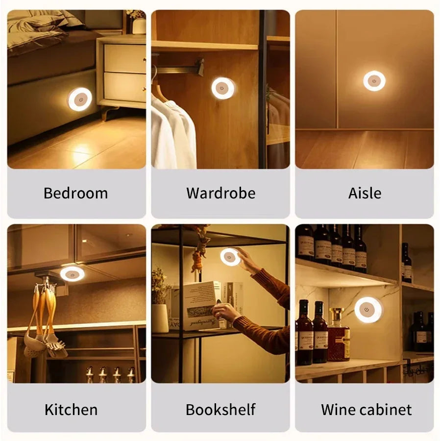 Wireless Rechargeable LED Night Light – Touch Sensor Lamp LED Night Light Oasis Select