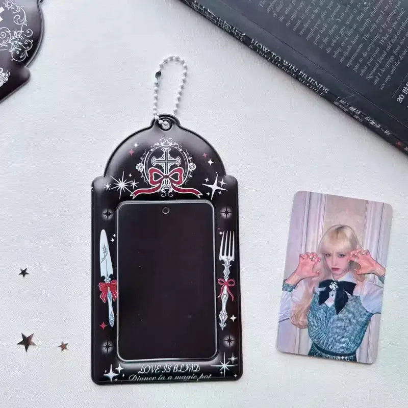 Idol Photo Card Holder Transparent Display Case for Star Chaser Campus Meal Card Storage Pendant Accessory Oasis Select