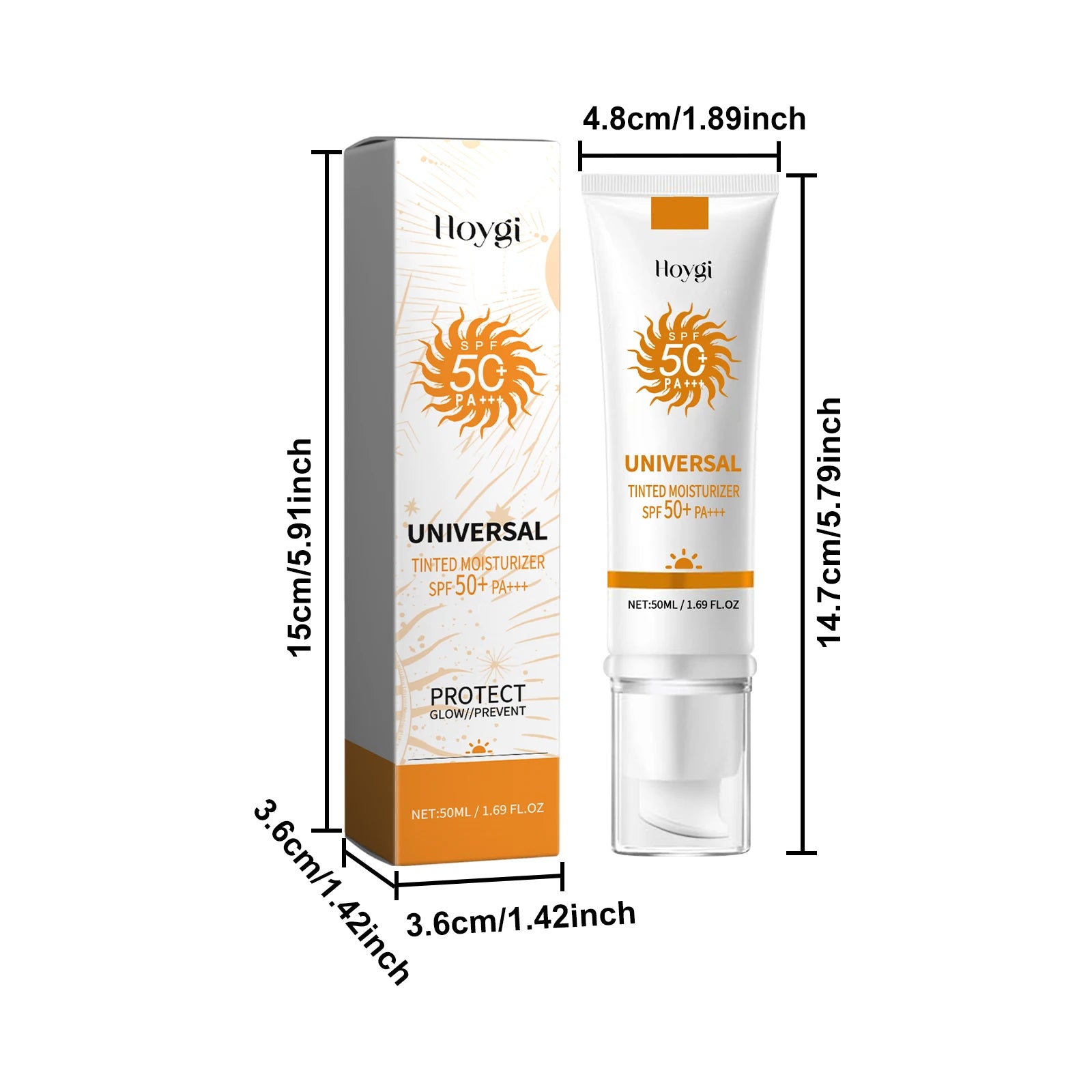 Hoygi SPF50+ Sunscreen Foundation Cream – UV, Oil Control & Moisturizer