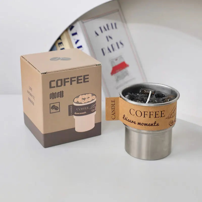 Coffee Bean Scented Candle Premium Sense Hand Gift Atmosphere Small Gift Lasting Fragrance Simulation Modeling Cup Wax Oasis Select Coffee beans
