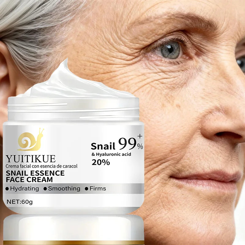 YUITIKUE 99% Snail Essence Face Cream 60g – Hyaluronic Acid