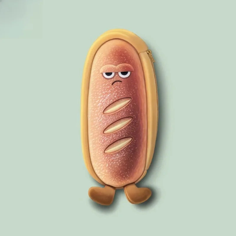 Cartoon Bread Pencil Case Plush Creative Pencil Bag School Stationery Bag Children Pen Case Prizes Gifts Student Pencil Cases Oasis Select