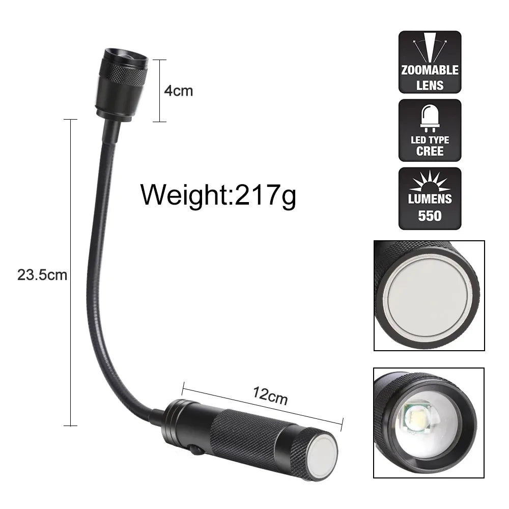SHINEKNOT Telescopic LED Work Light | Magnetic 360° Flex Neck