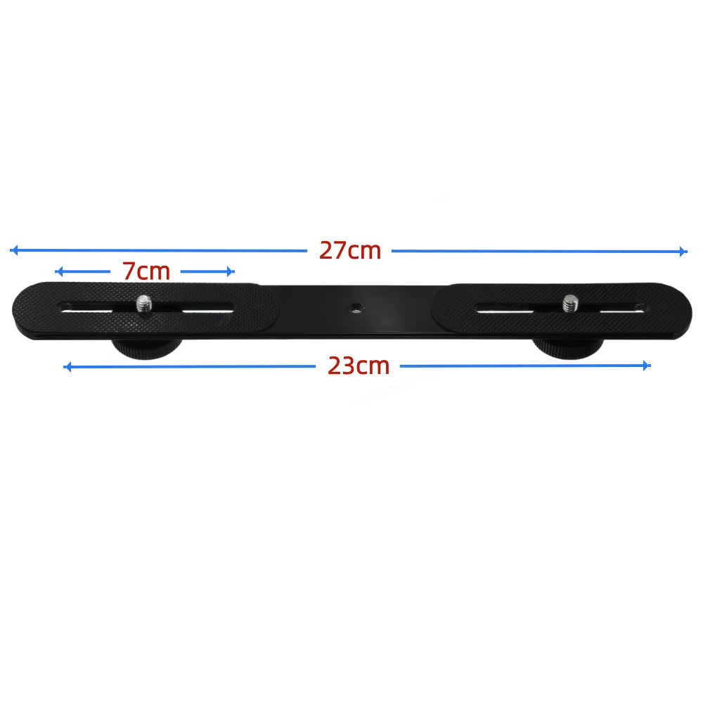 1/4" Dual Flash Bracket Extension Bar for DSLR & LED Stands